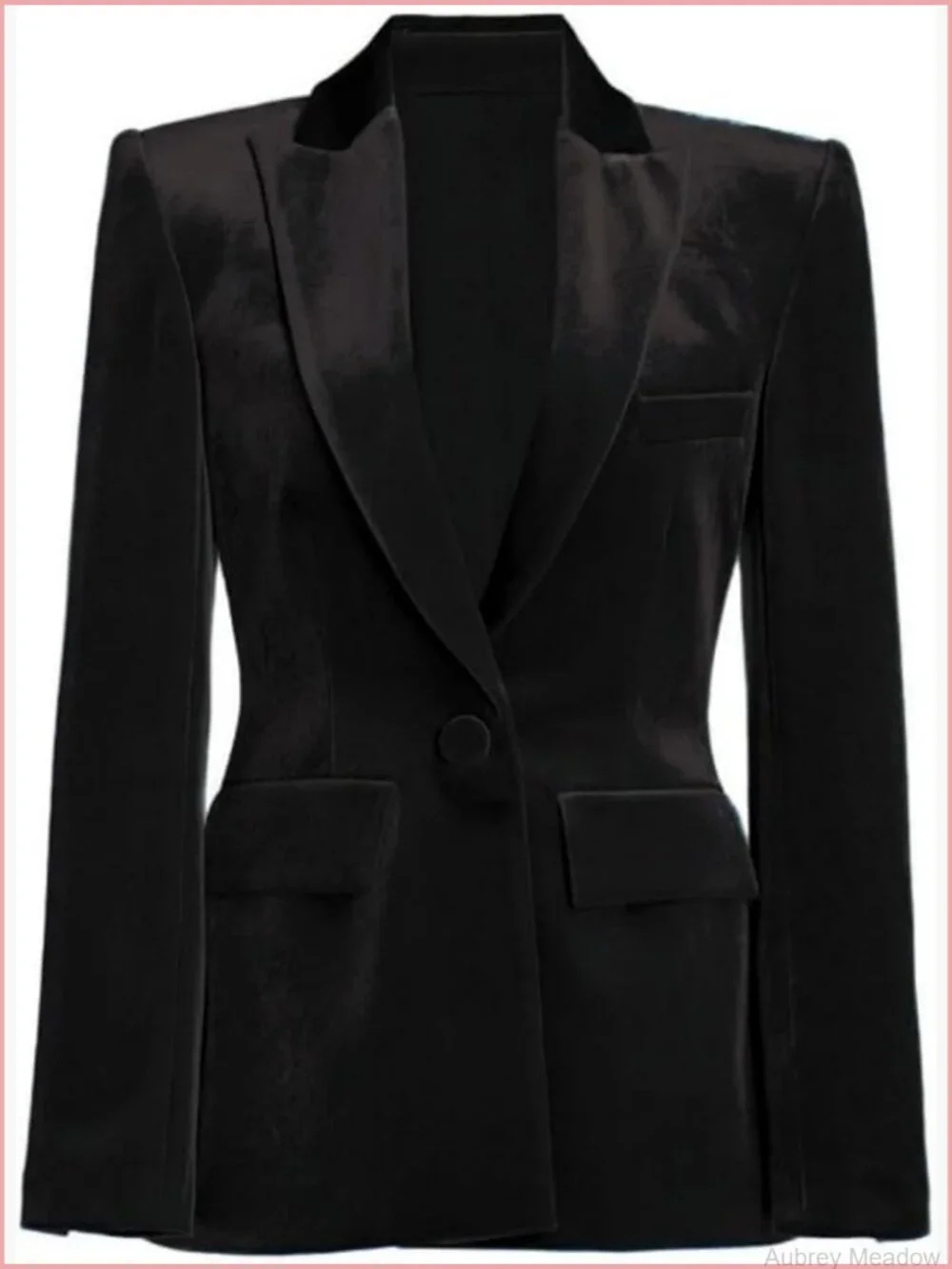 Velvet Blazer for Women Trendy Business Casual Button Up Fall Winter Office